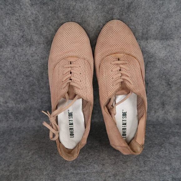Lower East Side Shoes Womens 8 Oxford Flats Lace Up Fashion Casual Perforated - Picture 6 of 13